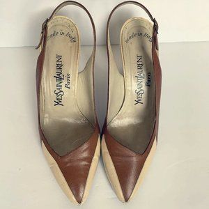 Vintage YSL Yves Saint Laurent Slingback heels 7.5M